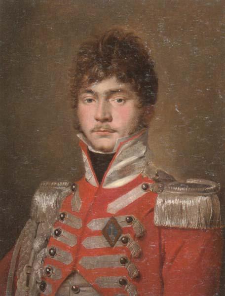 unknow artist Portrait of an officer,half-length,wearing a red coat and the swedish military order of the sword Germany oil painting art